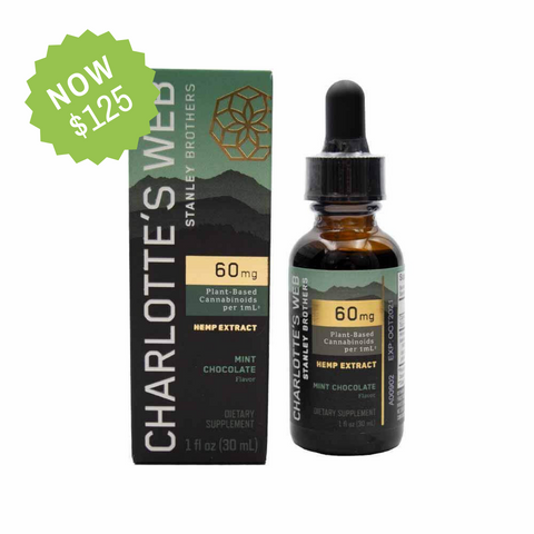 Charlotte's Web - Max Strength CBD Oil Tincture - Full Spectrum Hemp Extract - 1800mg 1oz - Mint Chocolate