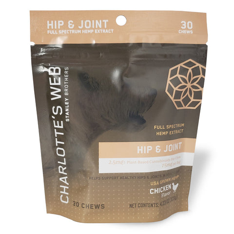 Charlotte's Web - Pet Hip & Joint CBD Chews - Full-Spectrum Hemp Extract - 75mg 30ct