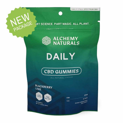 Alchemy Naturals - Daily CBD Gummies - Full Spectrum Hemp Extract - 750mg 30ct
