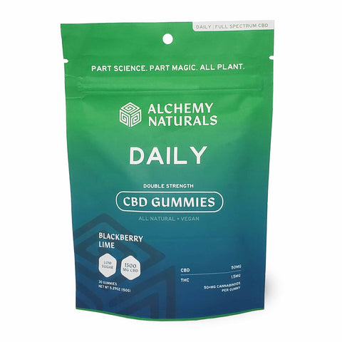 Alchemy Naturals - Daily CBD Gummies - Full Spectrum Hemp Extract - 750mg 30ct