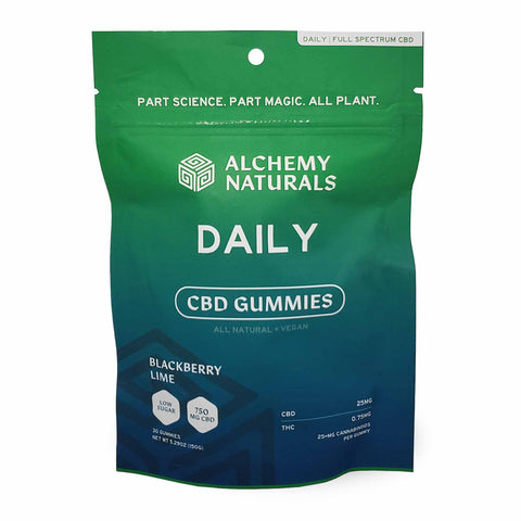 Alchemy Naturals - Daily CBD Gummies - Full Spectrum Hemp Extract - 750mg 30ct