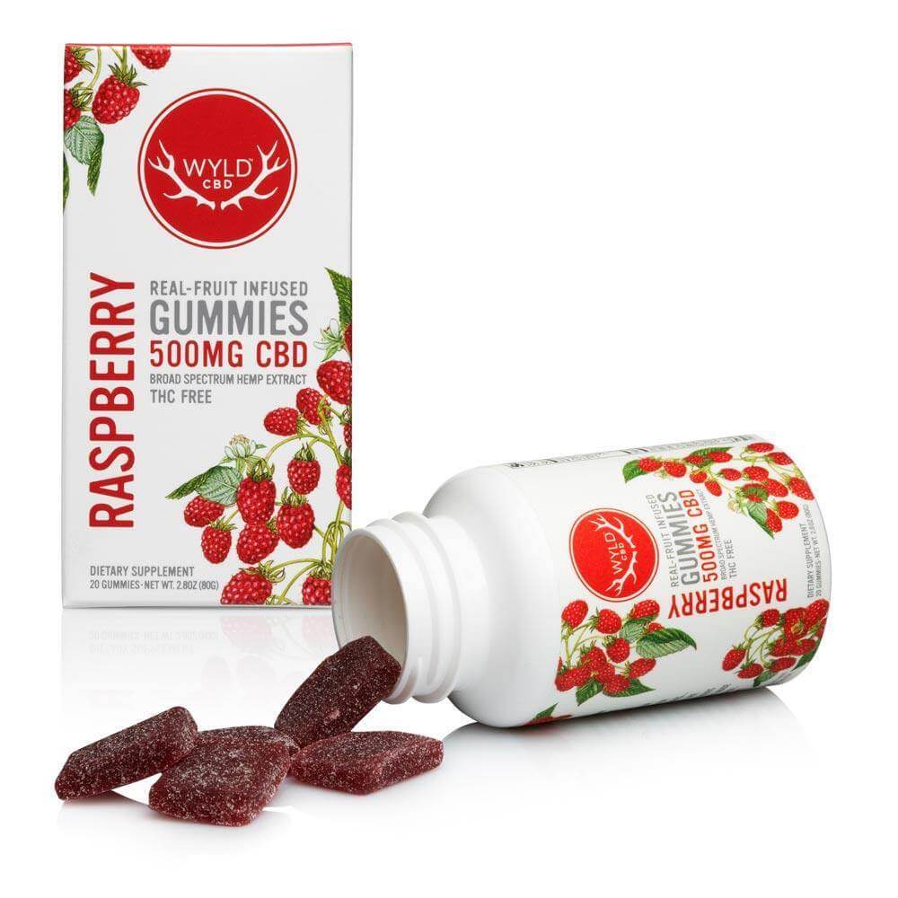 Real Fruit-Infused CBD Gummies - Broad-Spectrum Hemp Extract - Lemon, Raspberry, Blackberry, Huckleberry - 500mg 20ct