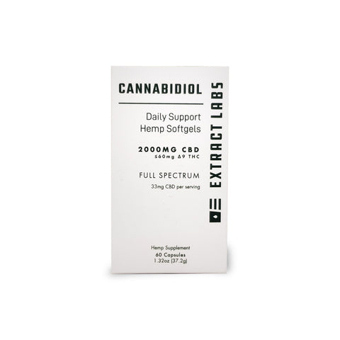 CBD Oil Capsules - Full-Spectrum Hemp Extract - 2000mg 60ct