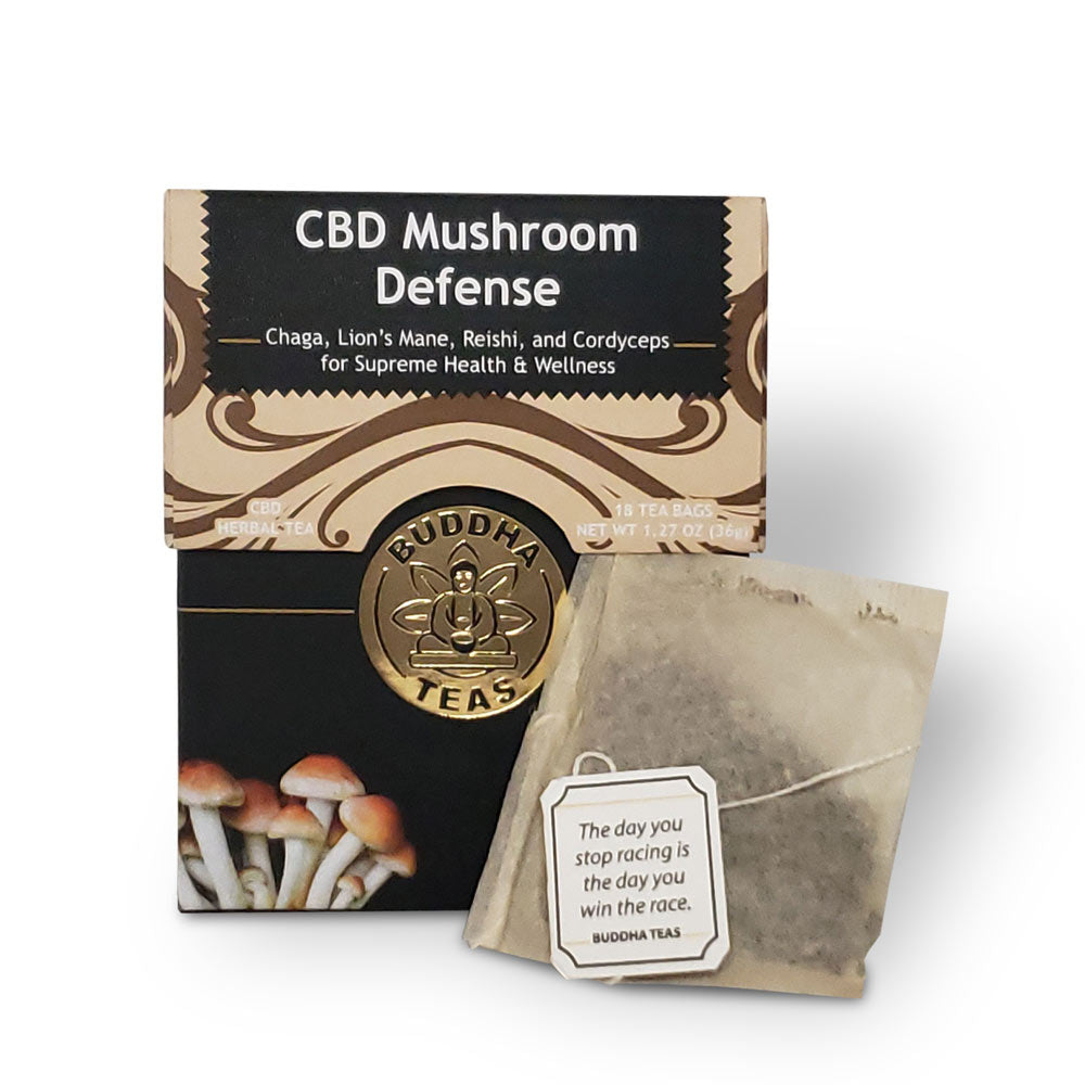 Mushroom Defense CBD Tea - Isolate Hemp Extract - 90mg 18ct