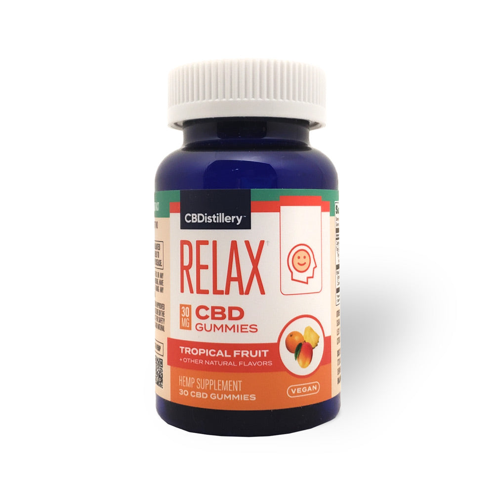 Relax CBD Gummies - Broad Spectrum Hemp Extract - Tropical Fruit 900mg 30ct