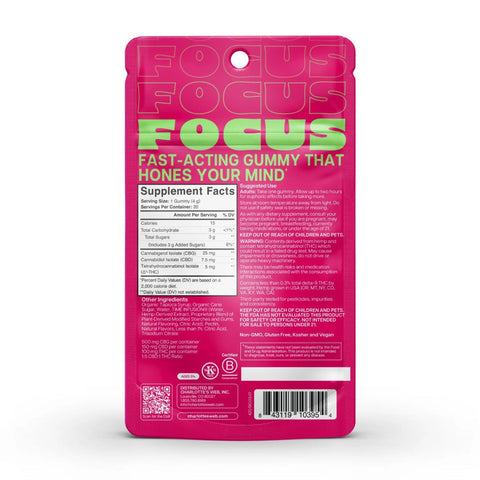 Charlotte’s Web Brightside Focus THC Gummies – Raspberry Lime