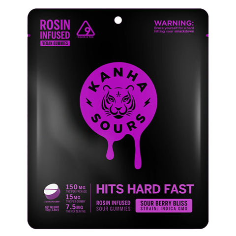 Kanha Nano Rosin Sours Gummies 15mg THC per Gummy