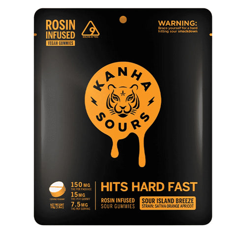 Kanha Nano Rosin Sours Gummies 15mg THC per Gummy