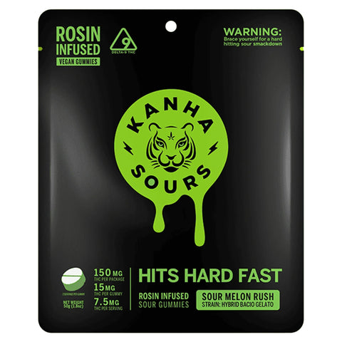 Kanha Nano Rosin Sours Gummies 15mg THC per Gummy