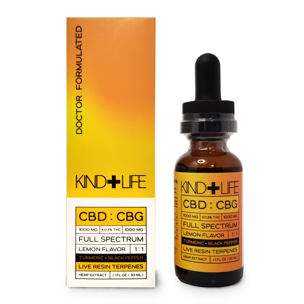 
                
                    Load image into Gallery viewer, Kind+Life - CBD:CBG Relief Tincture - Doctor Formulated Full-Spectrum - 2000mg 1oz
                
            