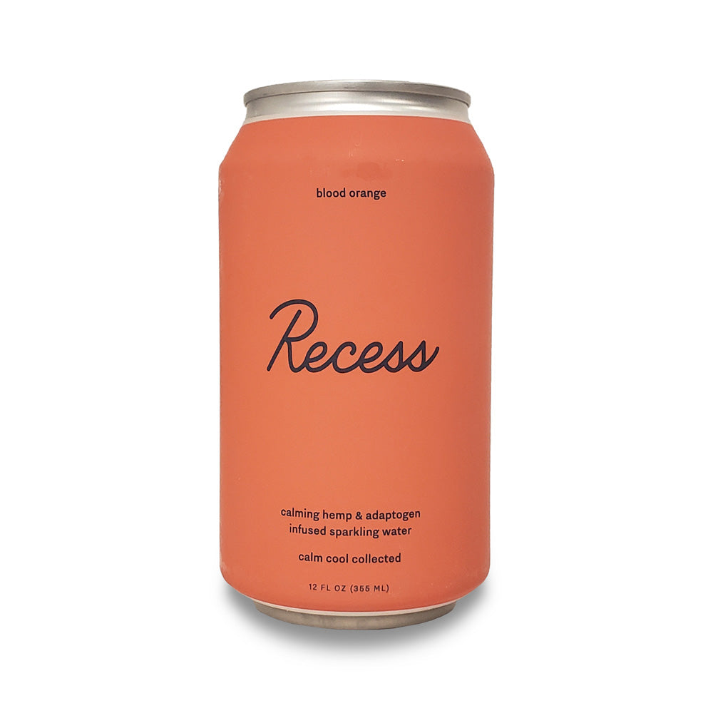 Recess Sparkling CBD Waters Blood Orange 10mg Can Front